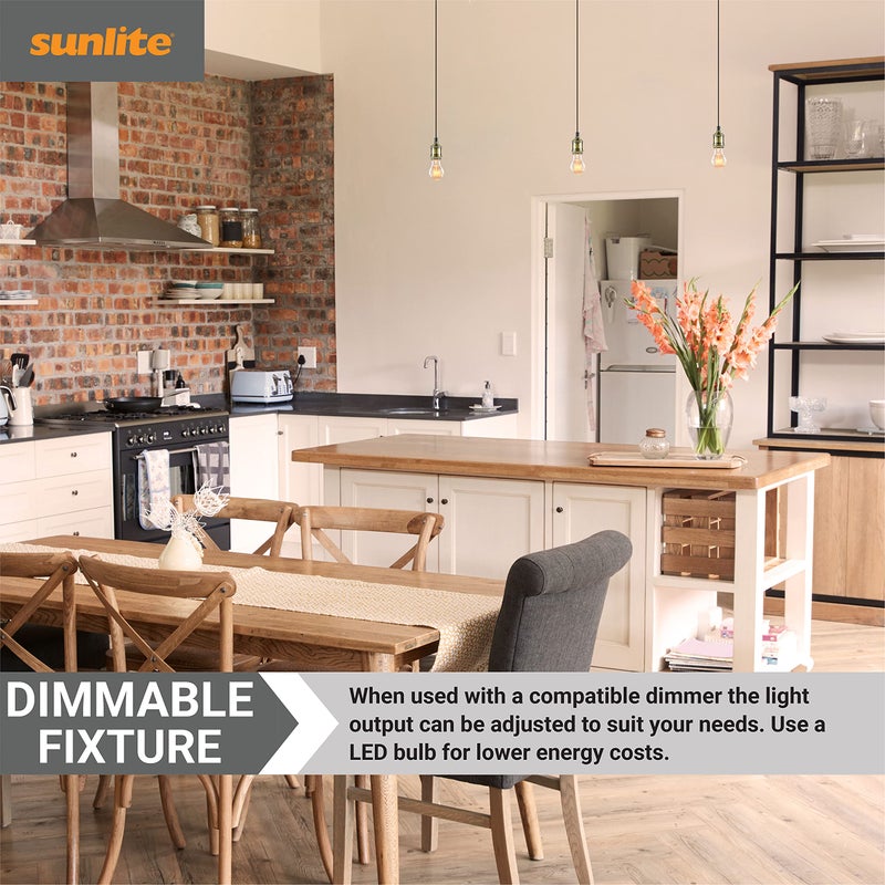 Sunlite 07034-SU Vintage Inspired Hanging Pendant Fixture, Metal Industrial Style, Farmhouse DÃ©cor, 42-Inch Woven Braided Cord, Single Medium (E26), Antique Bronze Finish, 1 Pack - Image 3